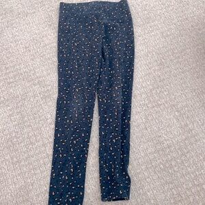 Old Navy Kids Pointe Knit Pants Blue Cheetah Print